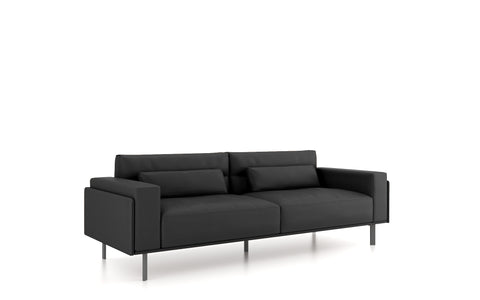 Deyoo 3-Seater Sofa (Half Leather)