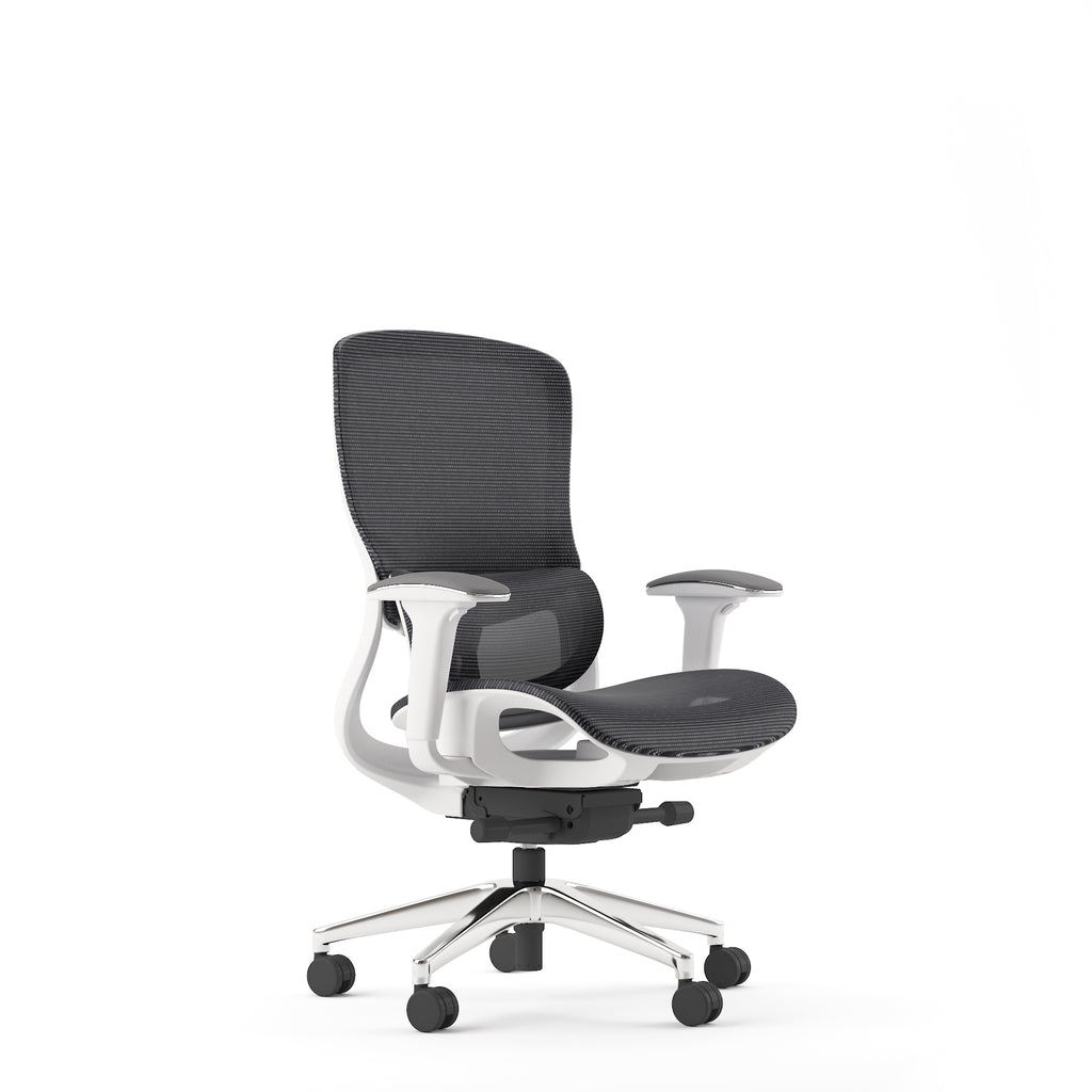 Carmen Staff White Chair (Medium Back Mesh & Mesh Seat)