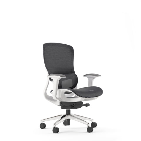 Carmen Staff White Chair (Medium Back Mesh & Mesh Seat)