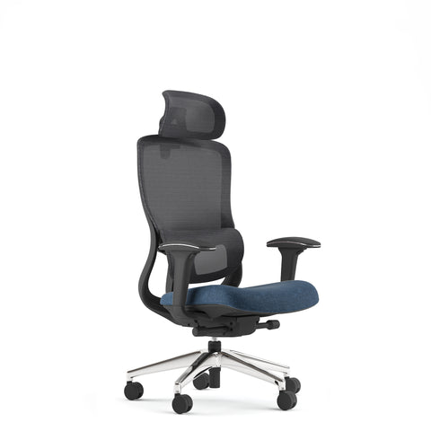 Carmen Manager Black Chair (High Mesh Back & Fabric Seat)
