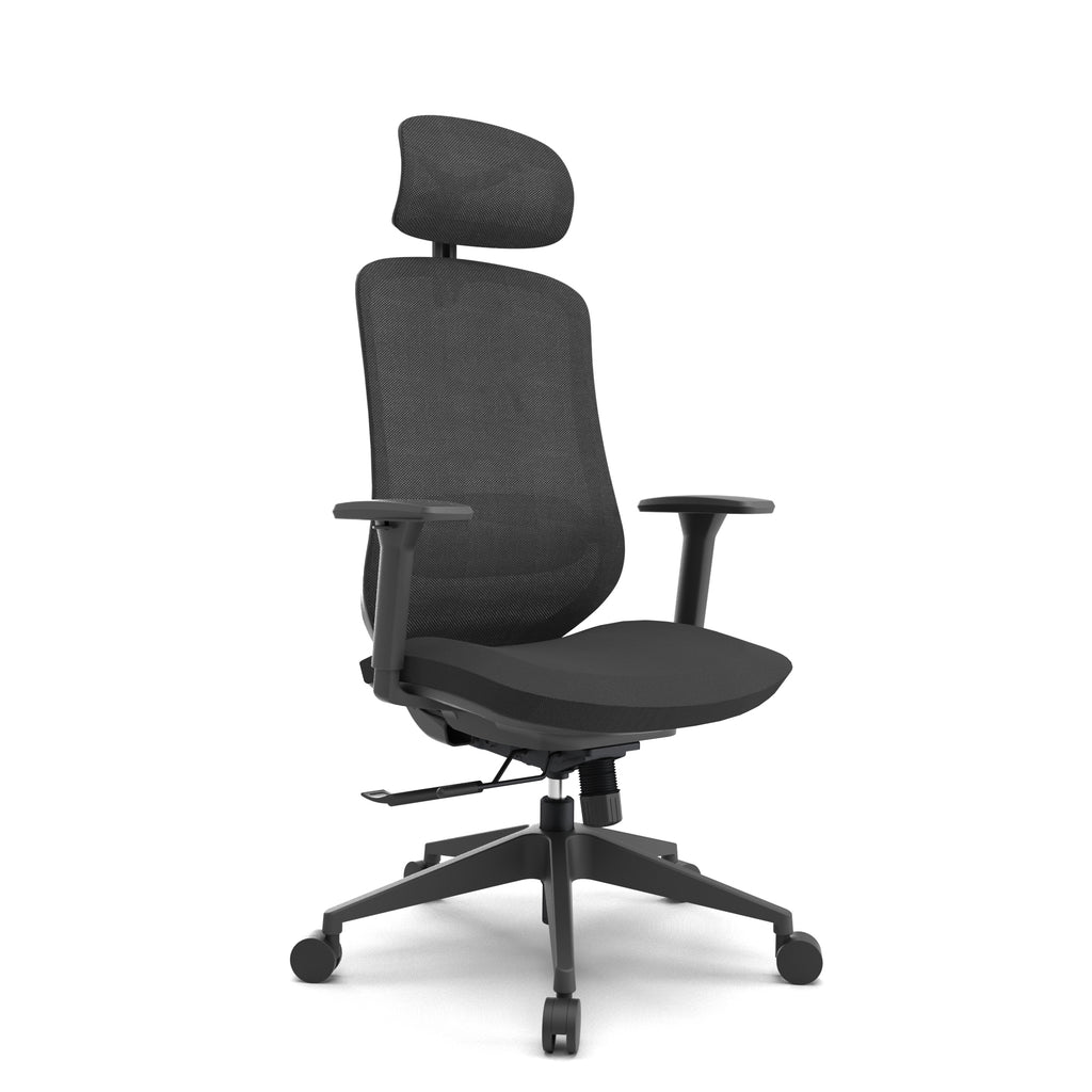 Y3 Manager High Back Lumbar Support Chair ( Mesh Back & Fabric Seat)