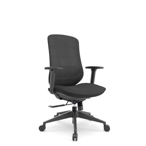 Y3 Staff Black Medium back Chair ( Mesh Back & Fabric Seat)